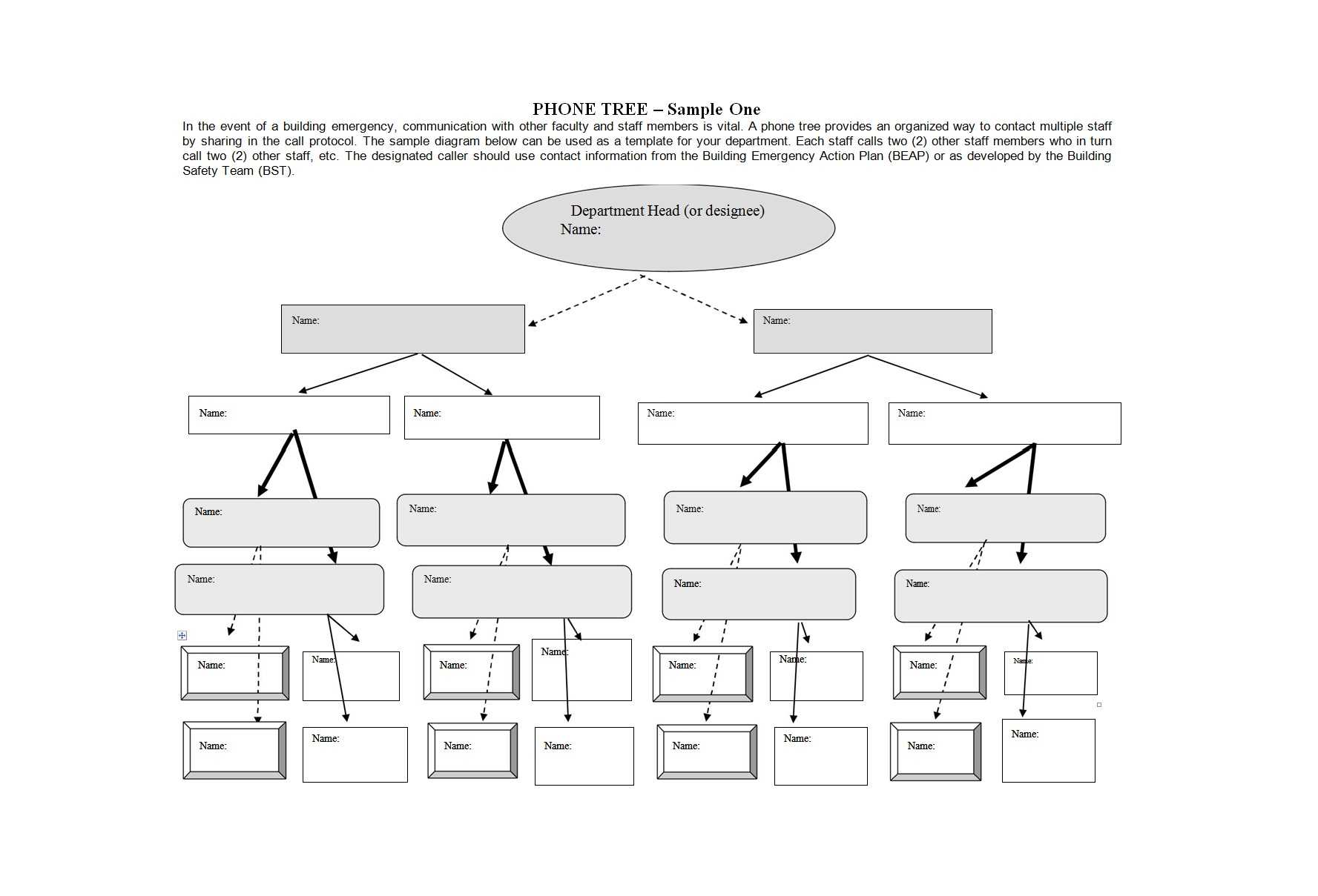 50 Free Phone Tree Templates (Ms Word & Excel) ᐅ Template Lab Within Calling Tree Template Word