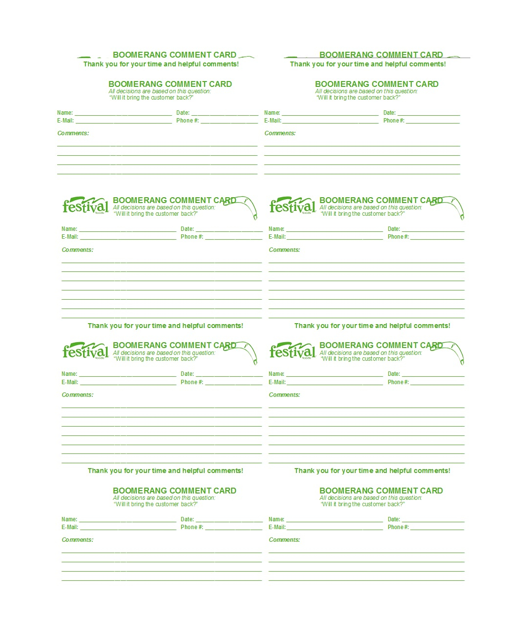 50 Printable Comment Card & Feedback Form Templates ᐅ With Regard To Survey Card Template
