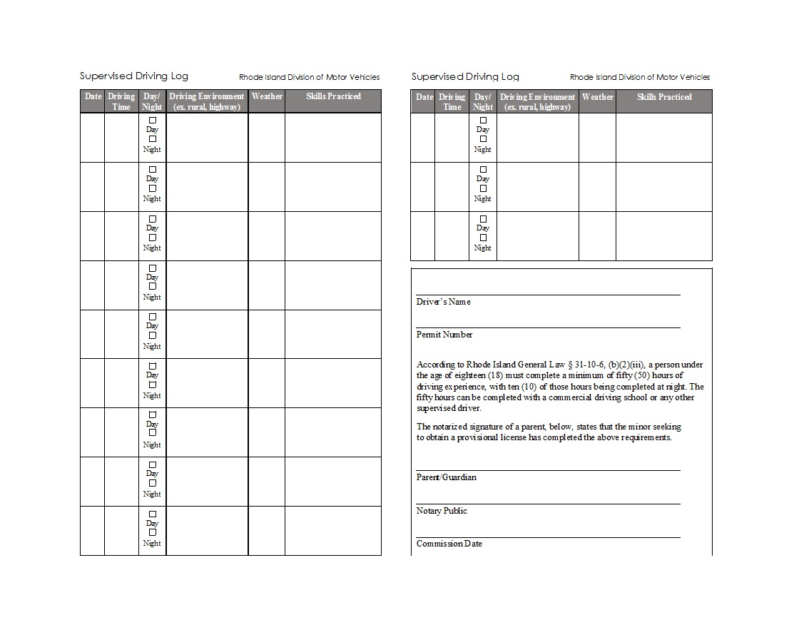 50 Printable Driver's Daily Log Books [Templates & Examples] In Incident Report Log Template