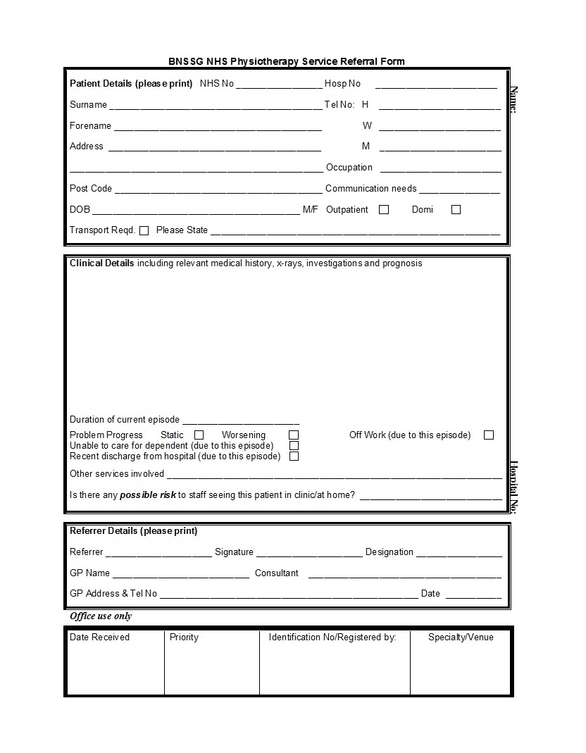 50 Referral Form Templates [Medical & General] ᐅ Template Lab Within Medical History Template Word