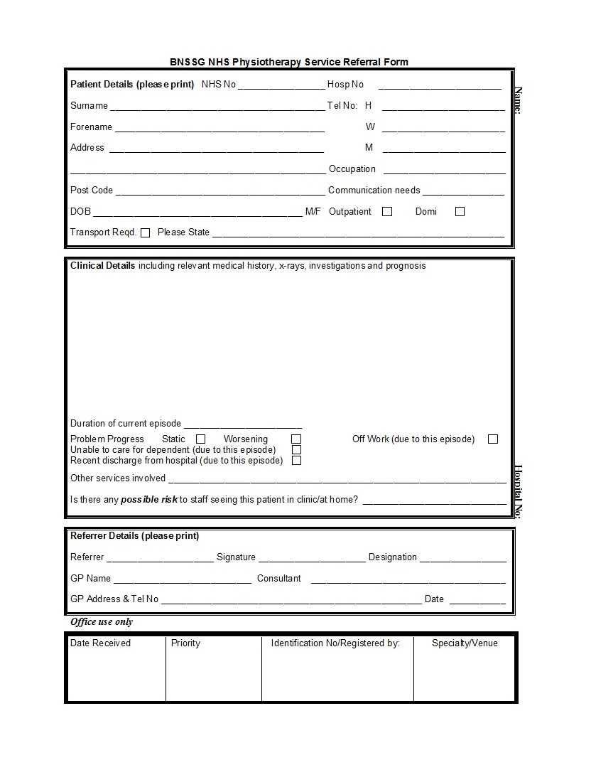 50 Referral Form Templates [Medical & General] ᐅ Template Lab Within Medical History Template Word