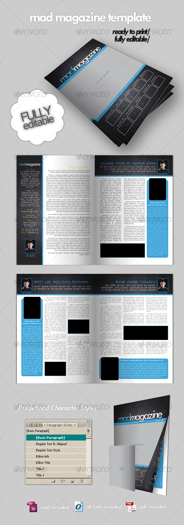 55+ Best Magazine Templates – Photoshop Psd & Indesign Regarding Blank Magazine Template Psd