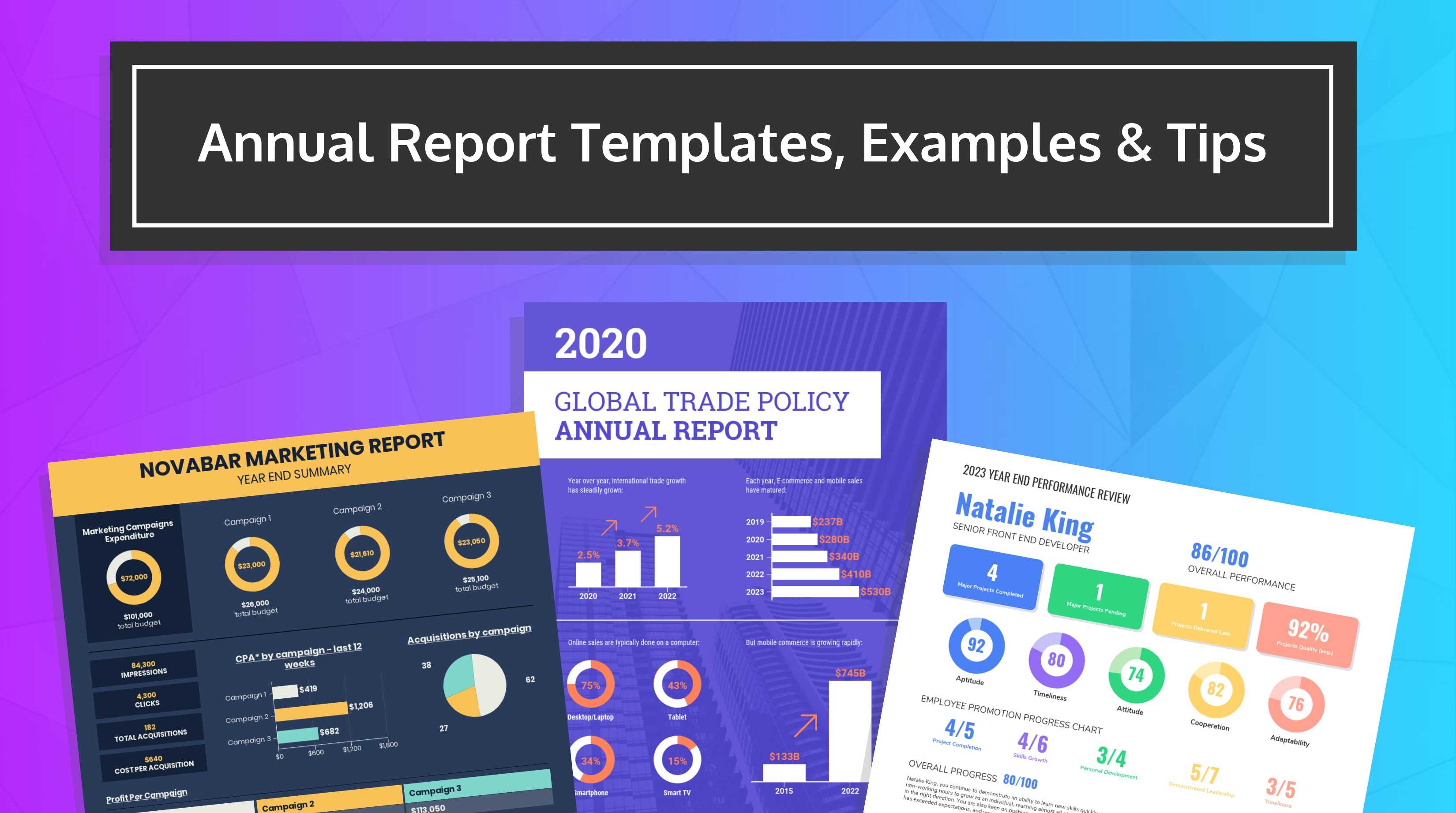 55+ Customizable Annual Report Design Templates, Examples & Tips With Nonprofit Annual Report Template