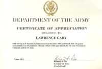 6+ Army Appreciation Certificate Templates - Pdf, Docx with regard to Army Certificate Of Appreciation Template