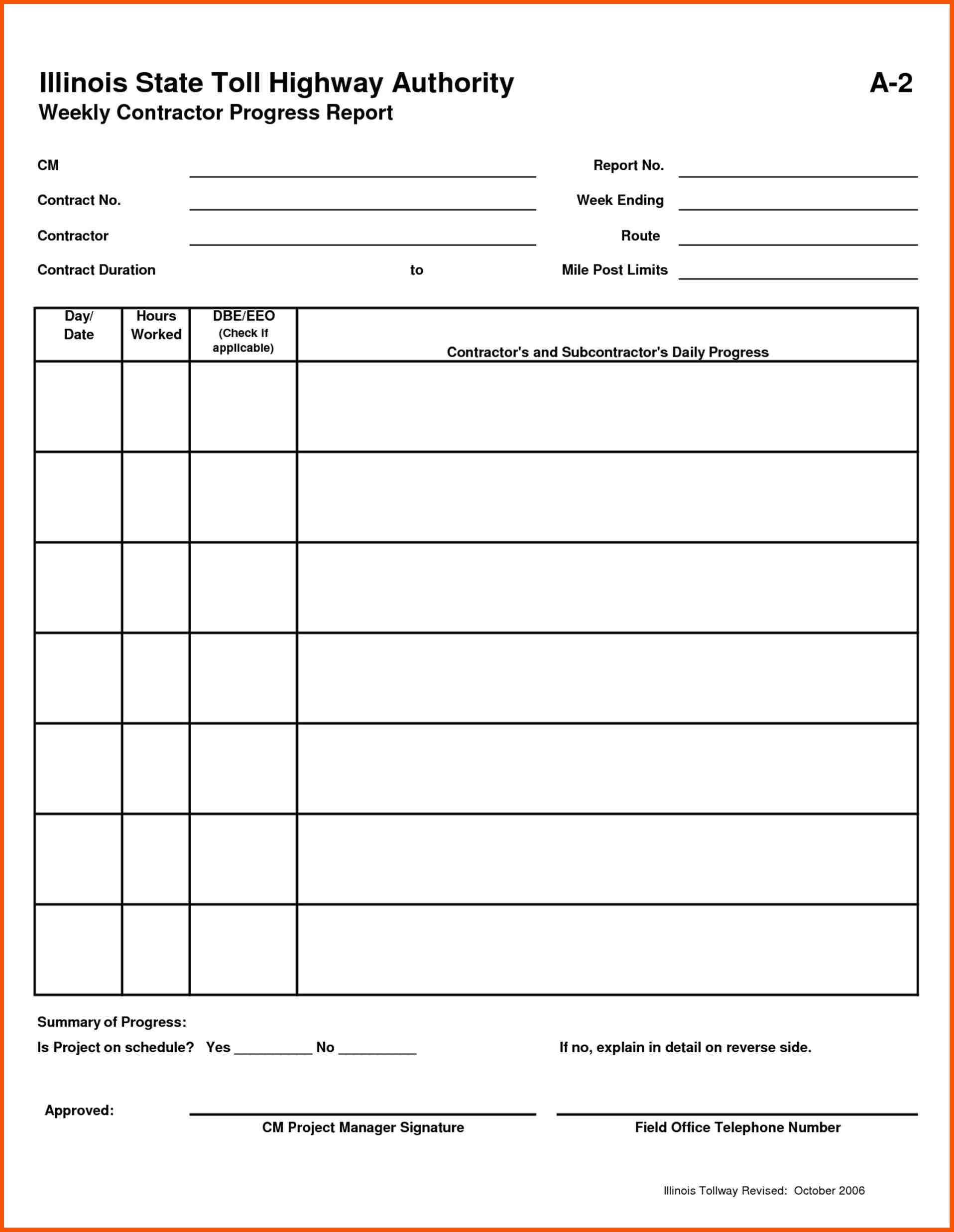 6+ Daily Work Progress Report Sample | Iwsp5 In Daily Work Report Template