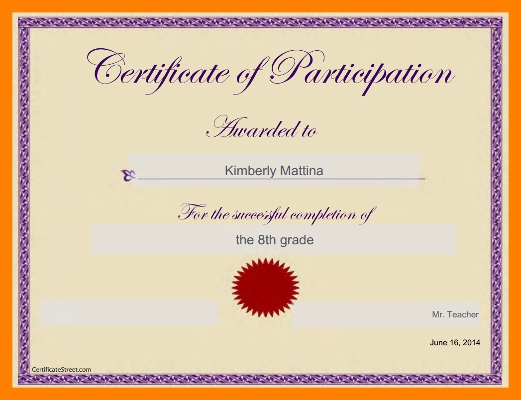 6+ Google Docs Certificate Template | Pear Tree Digital Within Certificate Of Participation Template Doc