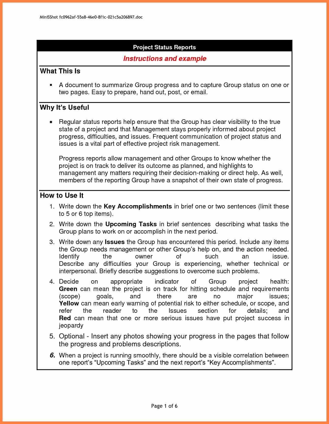 6+ Sample Project Progress Report | Corpus Beat Inside Monthly Status Report Template Project Management