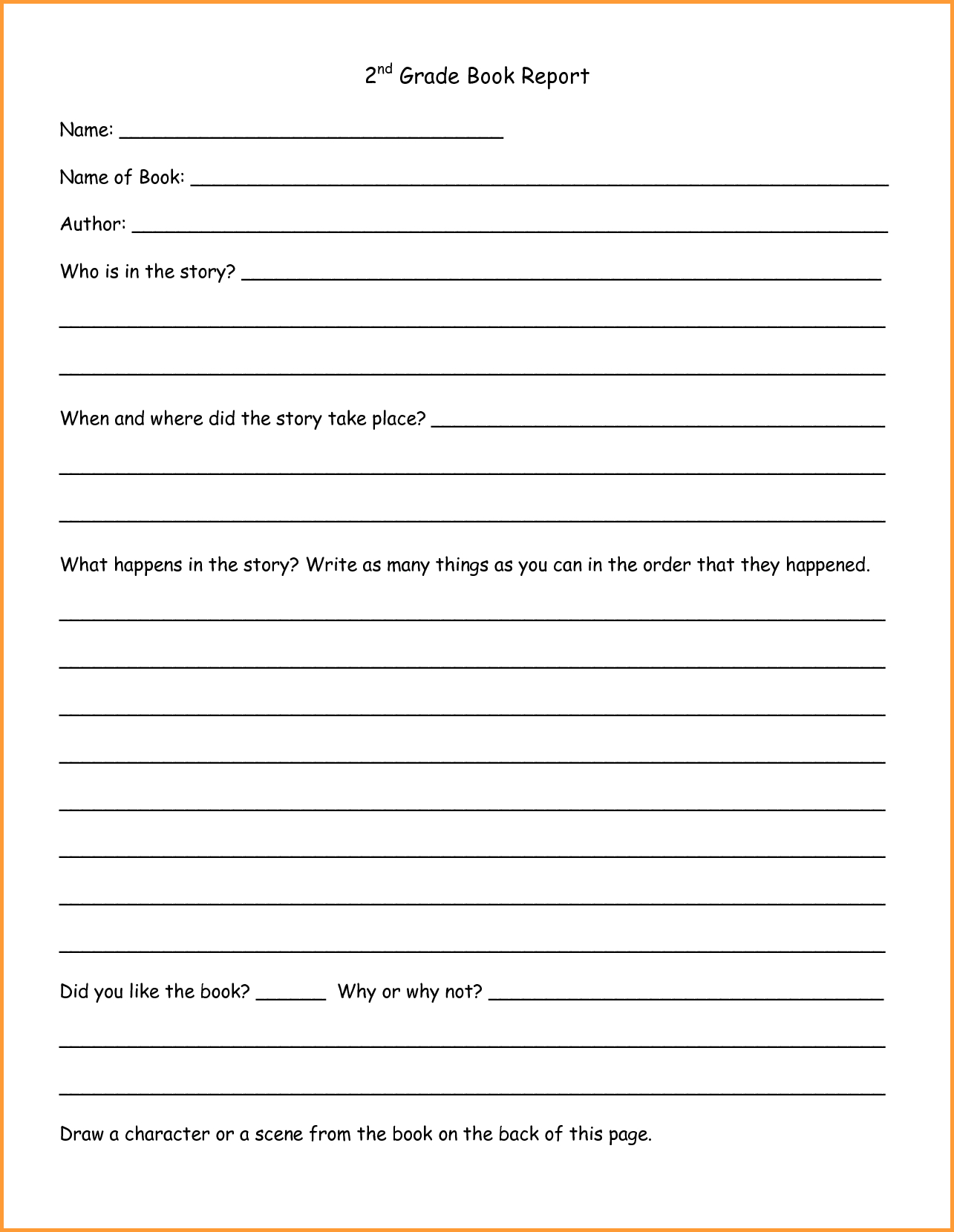 7+ Book Report Template 5Th Grade Pdf | Types Of Letter In Nonfiction Book Report Template