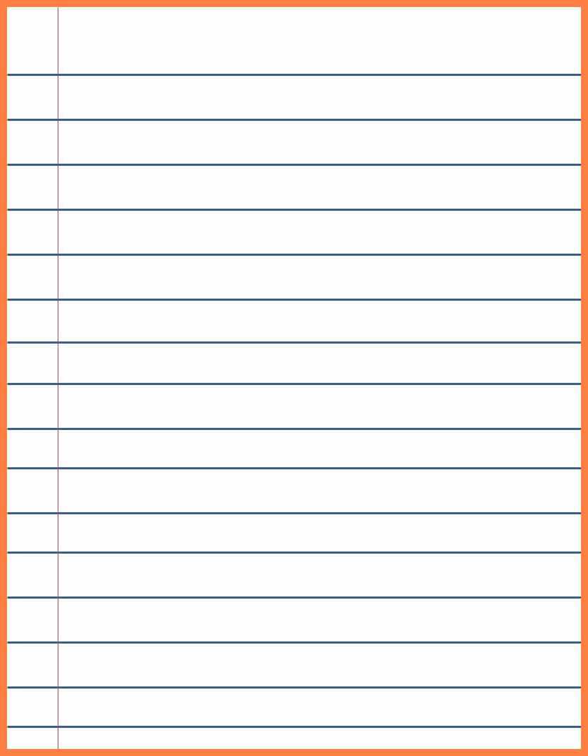 7+ Free Lined Paper Template Word | Andrew Gunsberg For Ruled Paper Template Word
