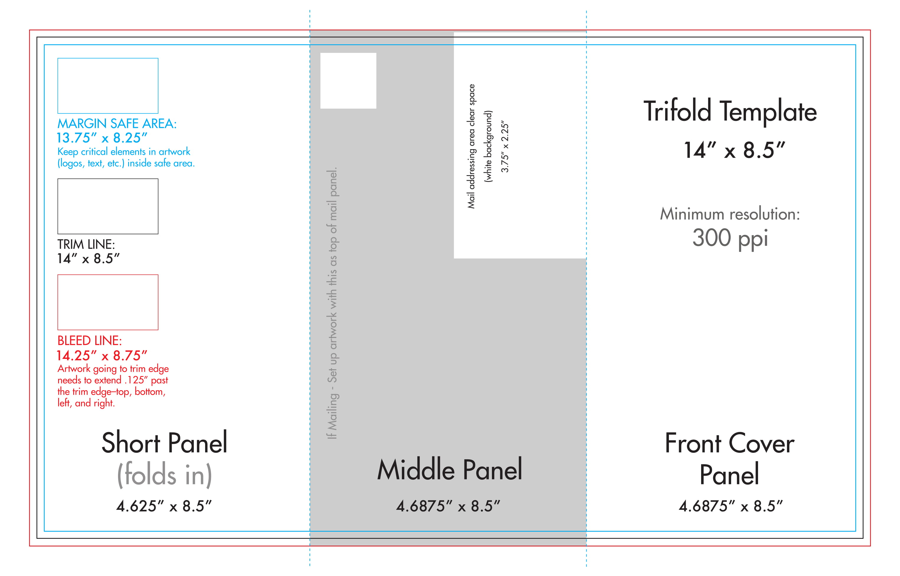 8.5" X 14" Tri Fold Brochure Template – U.s. Press With Regard To Brochure Folding Templates
