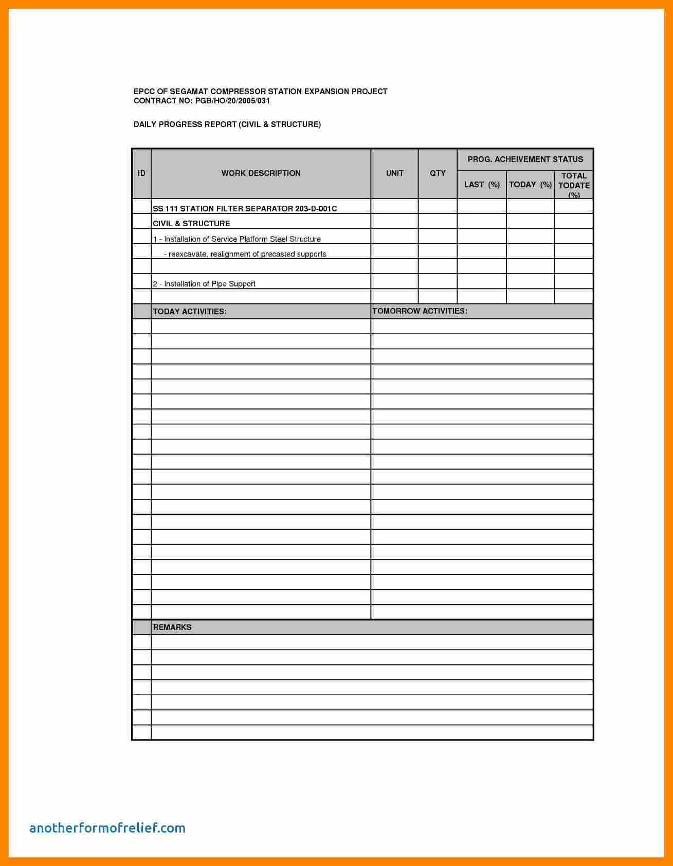 8+ Daily Progress Report Format Construction | Lobo Development With Regard To Construction Daily Progress Report Template