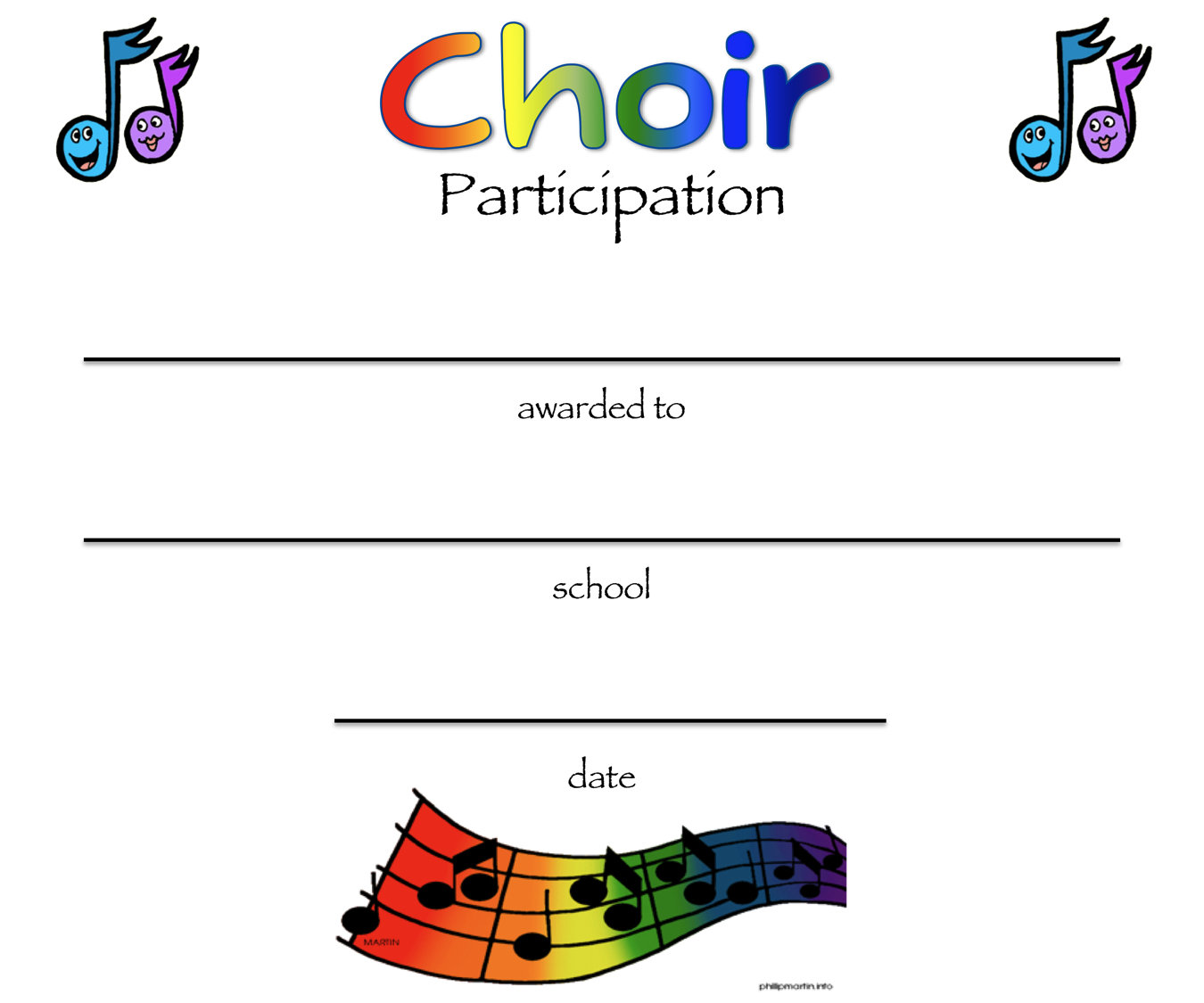 8+ Free Choir Certificate Of Participation Templates – Pdf With Choir Certificate Template