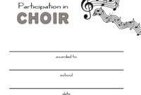 8+ Free Choir Certificate Of Participation Templates - Pdf with Choir Certificate Template