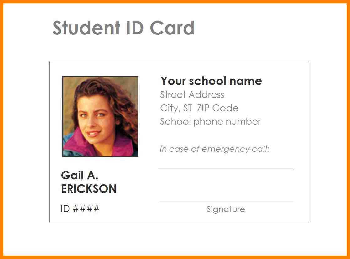 8+ Id Card Format In Ms Word | Letter Adress With Regard To Id Card Template For Microsoft Word