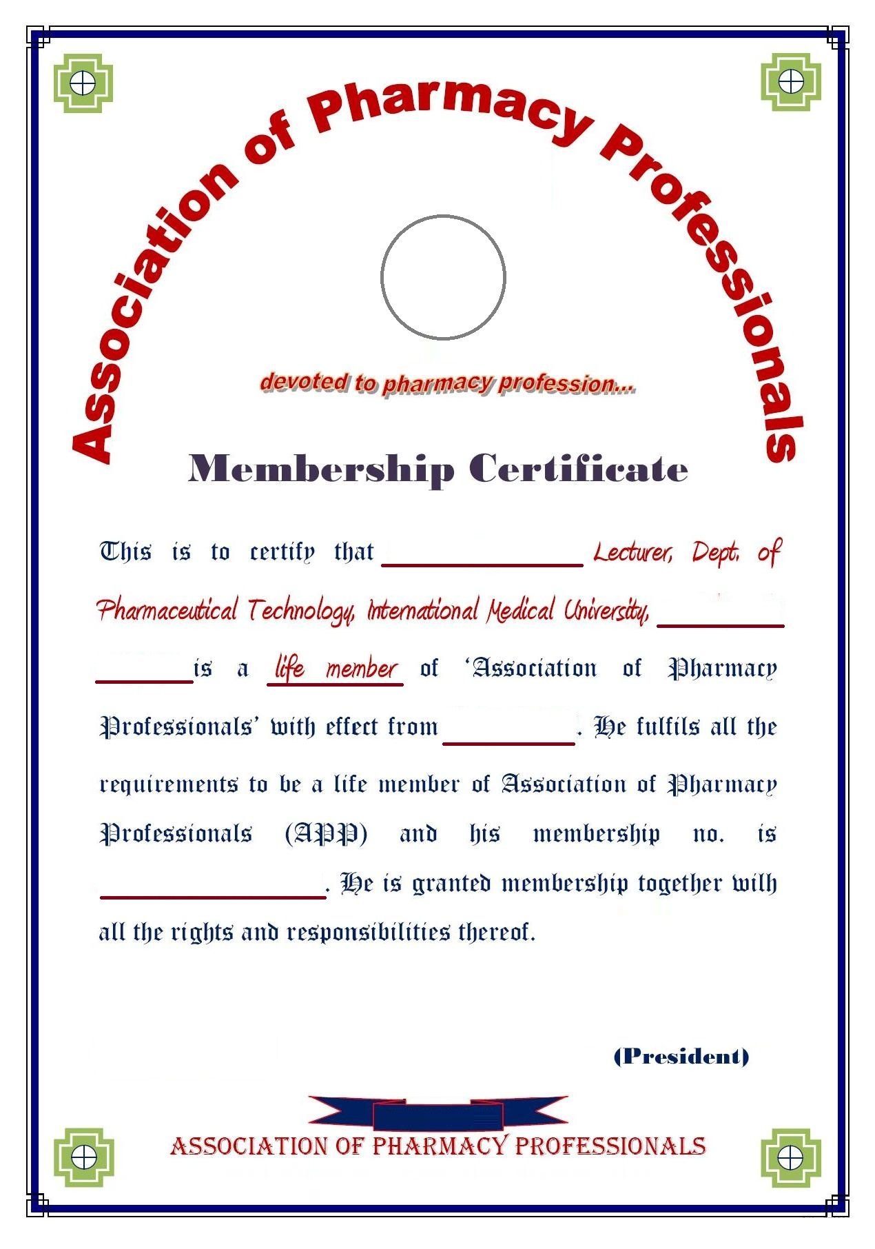 8+ Medical Membership Certificate Templates – Pdf | Free In Life Membership Certificate Templates