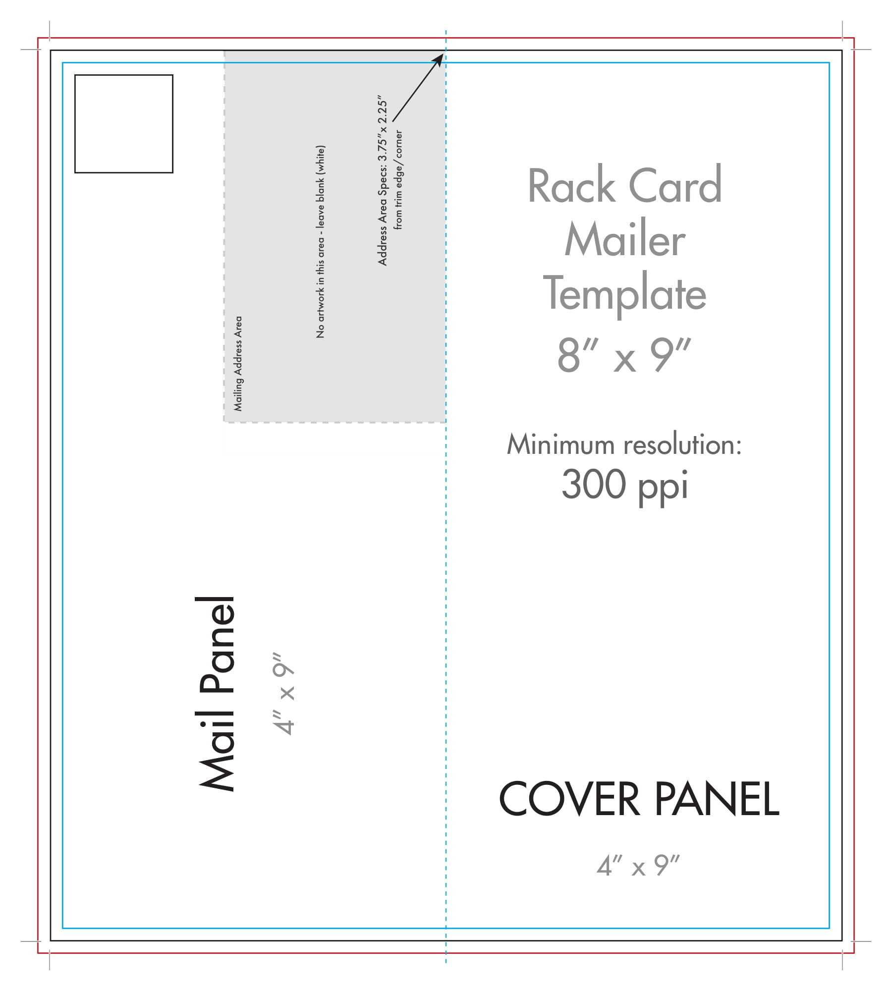 8" X 9" Rack Brochure Template (Half Fold) – U.s. Press With Regard To Half Fold Card Template