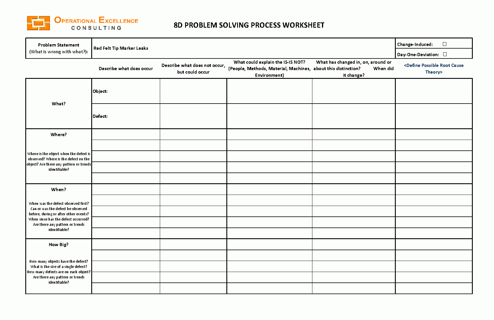 8D Problem Solving Process Excel Templates (Excel With 8D Report Template