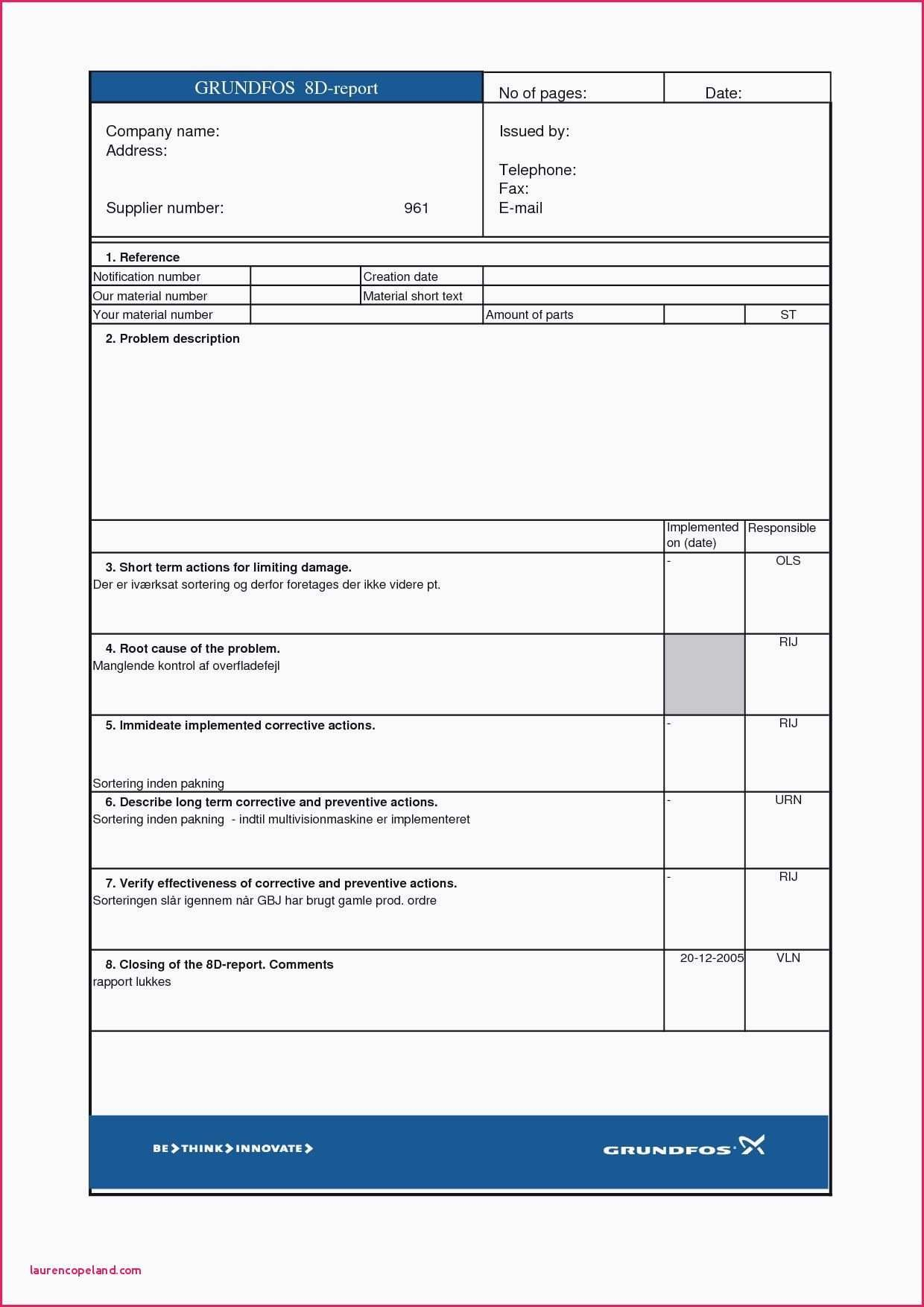 8D Report Template | Glendale Community Pertaining To 8D Report Template