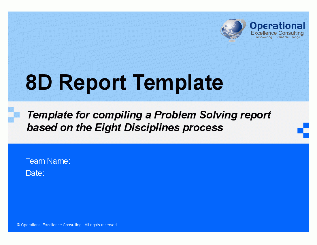 8D Report Template (Powerpoint) In 8D Report Template