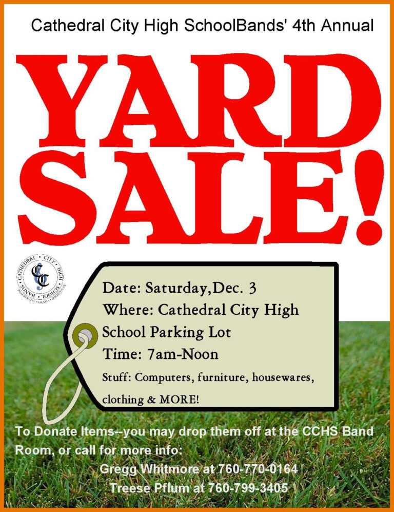 Yard Sale Ad Template