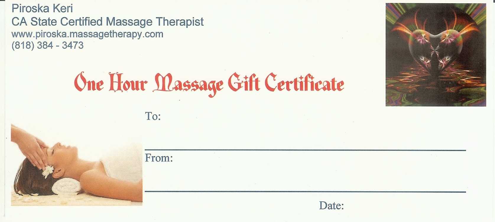 9 Best Photos Of Free Printable Massage Gift Certificates Pertaining To Massage Gift Certificate Template Free Printable