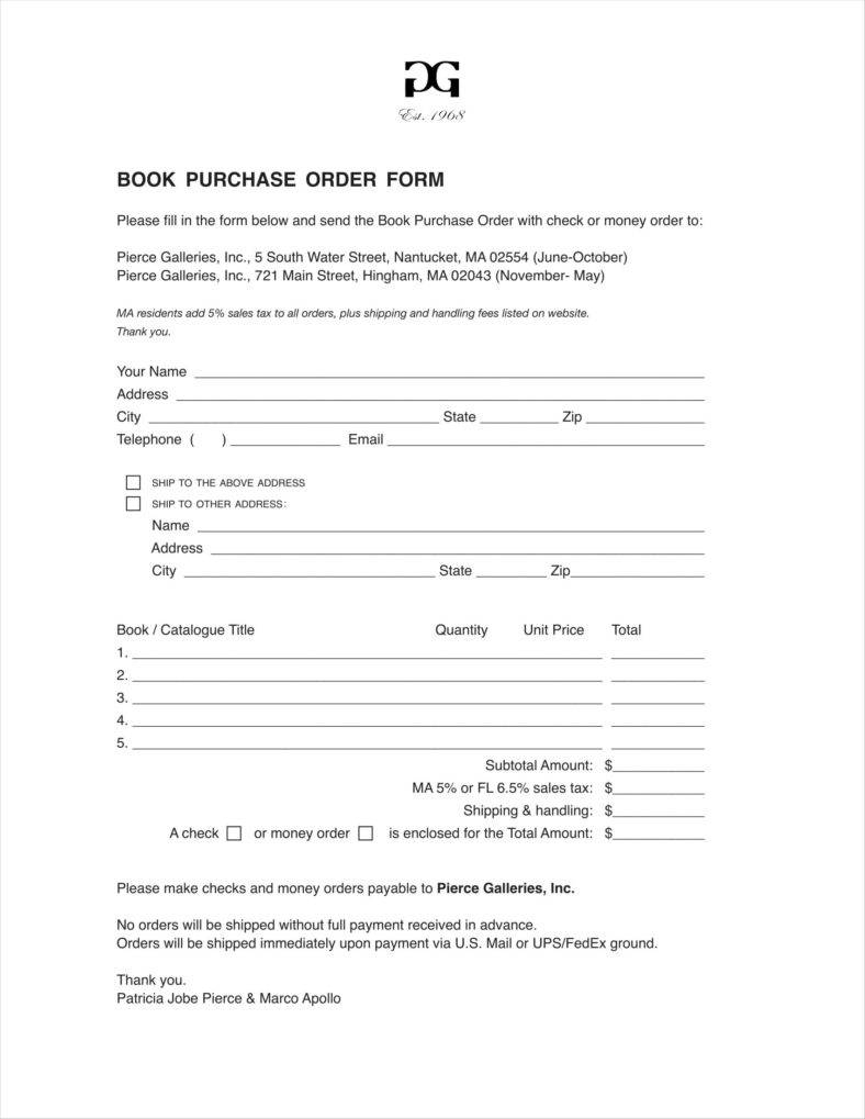 9+ Book Order Forms | Free & Premium Templates Throughout Blank Money Order Template