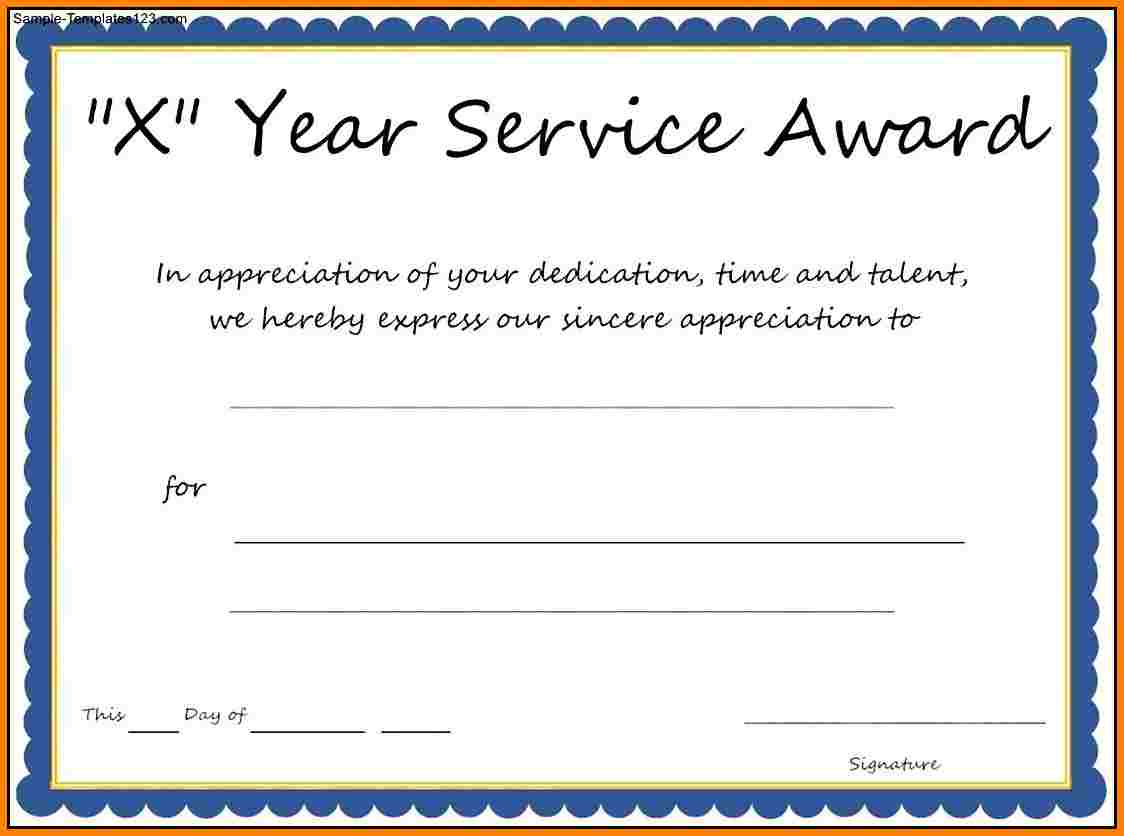 9+ Loyalty Award Certificate Examples  Pdf | Examples In Certificate For Years Of Service Template