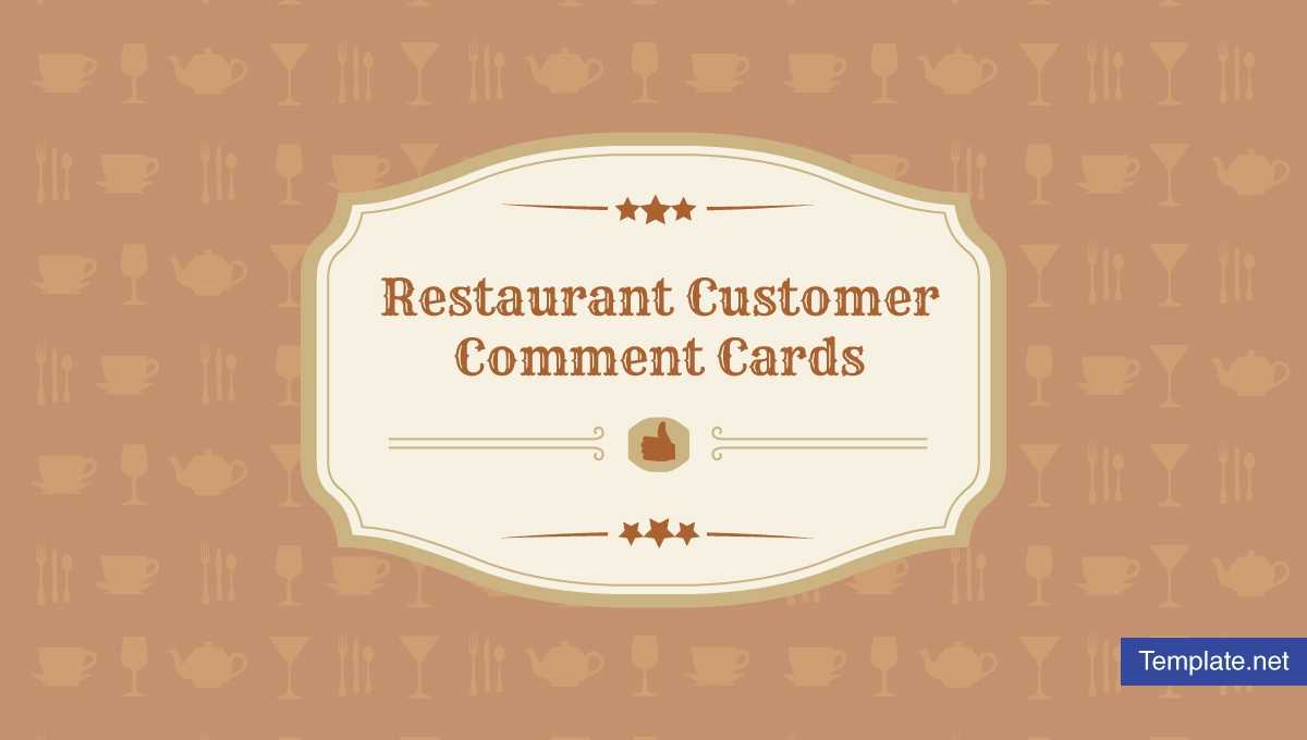 9+ Restaurant Customer Comment Card Templates & Designs Inside Survey Card Template