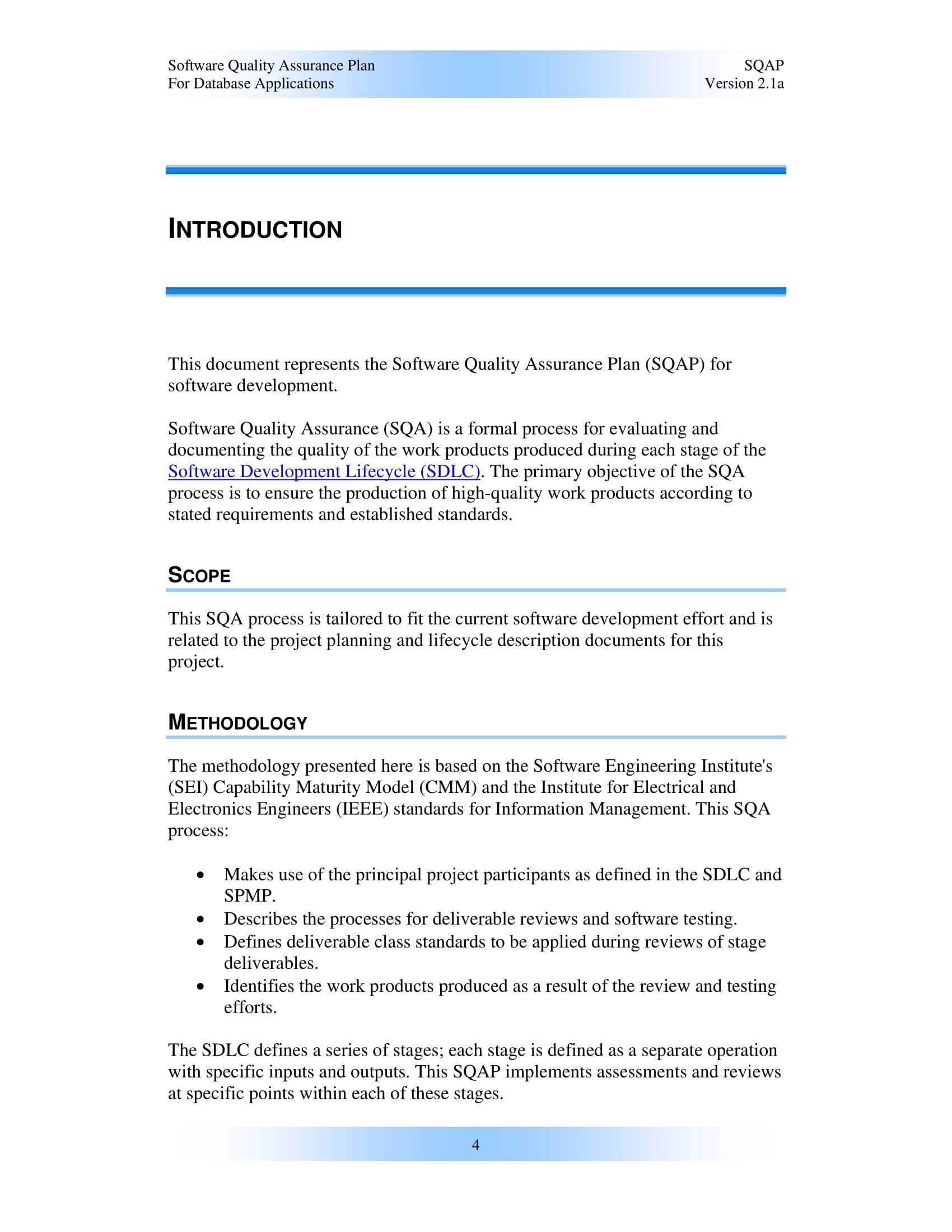 9+ Software Quality Assurance Plan Examples - Pdf | Examples Intended For Software Quality Assurance Report Template