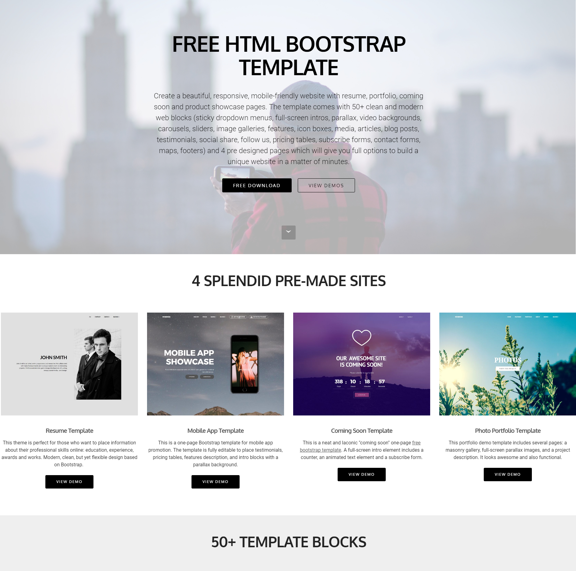 95+ Free Bootstrap Themes Expected To Get In The Top In 2019 With Blank Html Templates Free Download