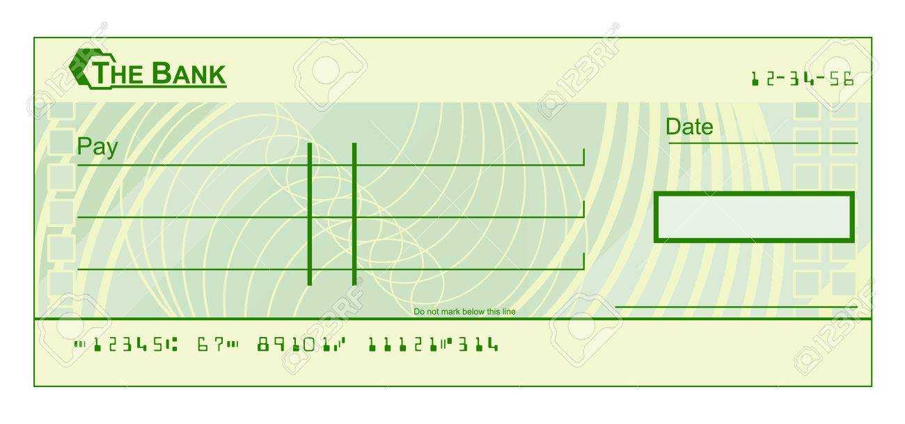 A Blank Cheque Check Template Illustration Throughout Blank Cheque Template Download Free