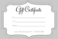 A Cute Looking Gift Certificate | S P A | Gift Certificate with Black And White Gift Certificate Template Free