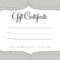 A Cute Looking Gift Certificate | S P A | Gift Certificate With Massage Gift Certificate Template Free Download