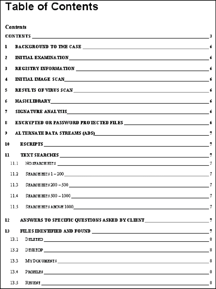 A Digital Forensic Report Format 44 | Download Scientific Regarding Forensic Report Template