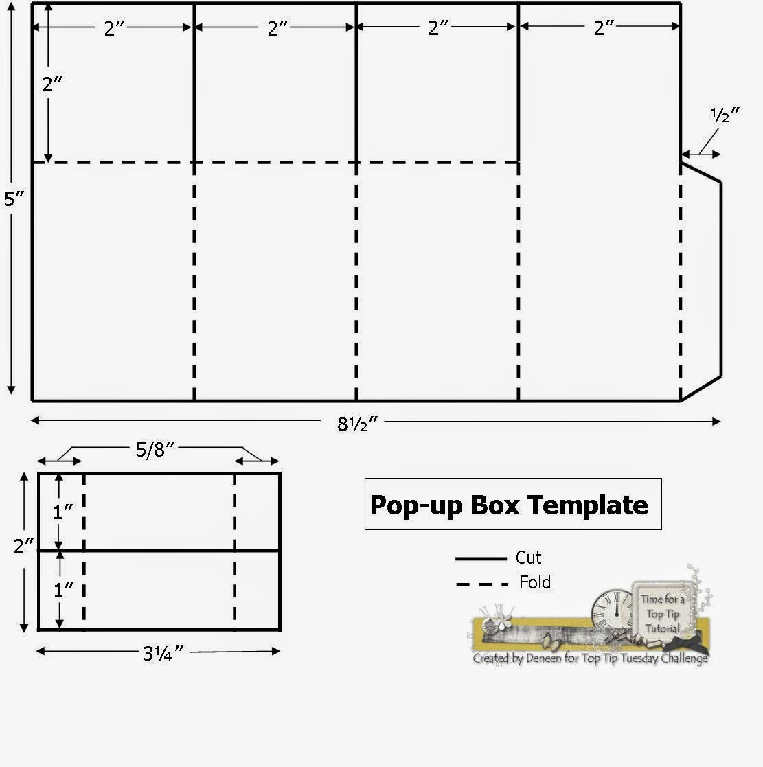 A Path Of Paper: Top Tip Tuesday Numbers Challenge And Pop For Pop Up Card Box Template
