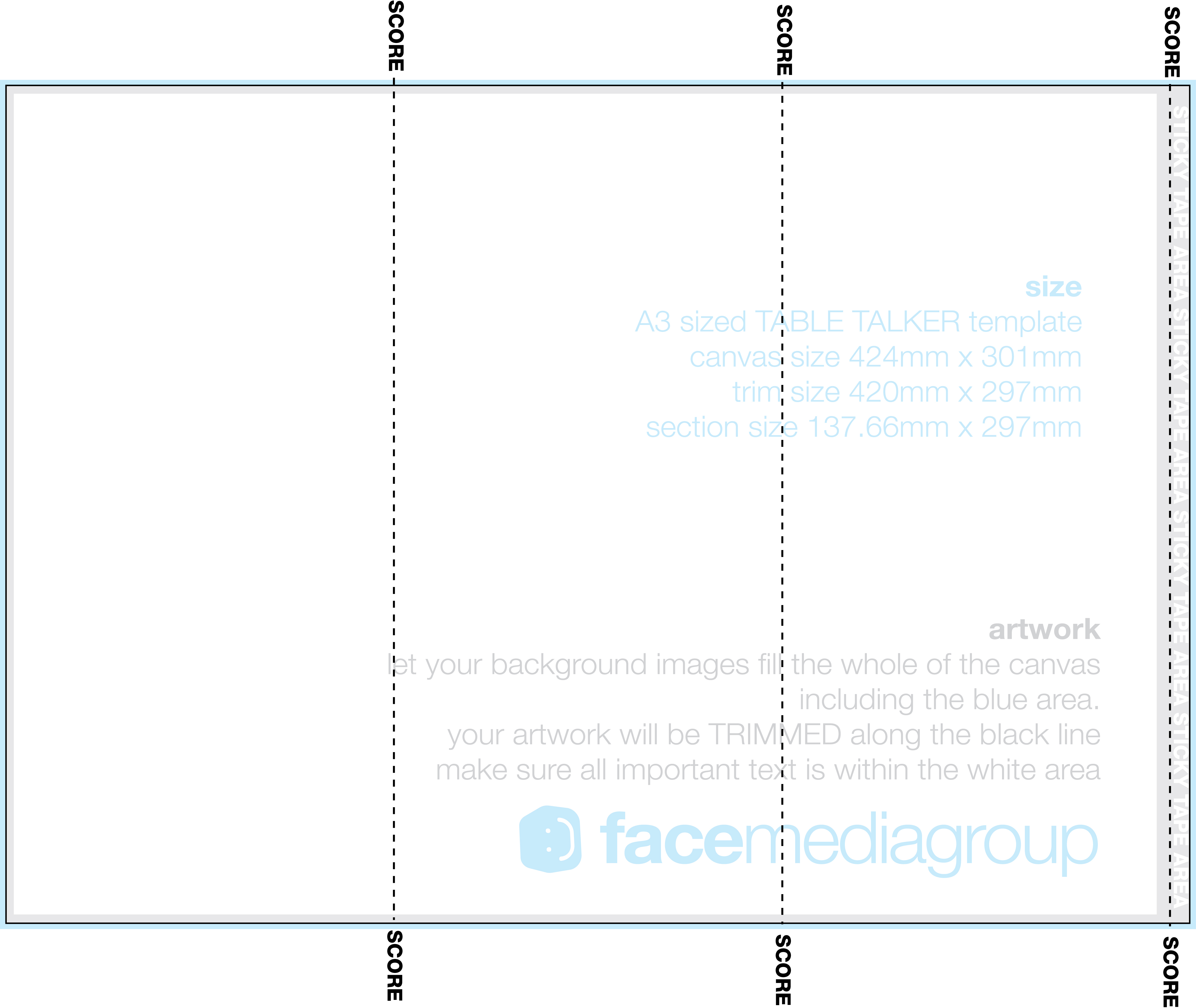 A3 Tri Fold Table Talker Template | Photo Page - Everystockphoto In Tri Fold Tent Card Template