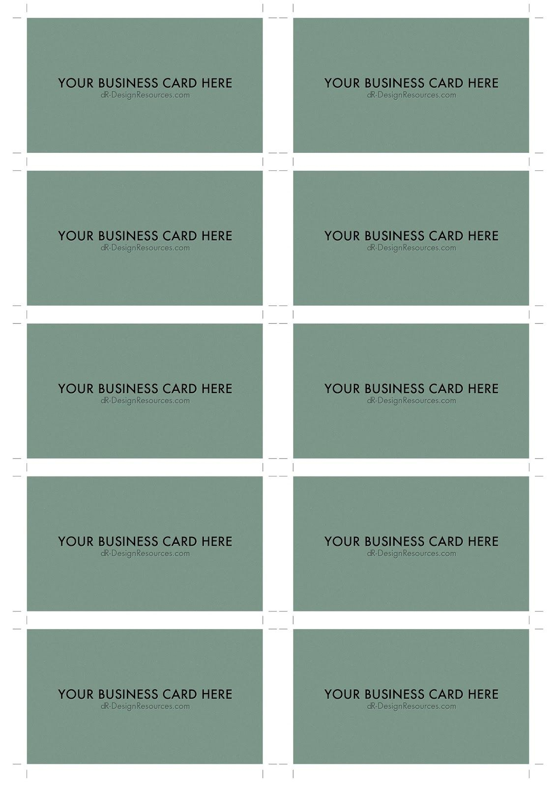 A4 Business Card Template Psd (10 Per Sheet) | Business Pertaining To Business Card Size Photoshop Template