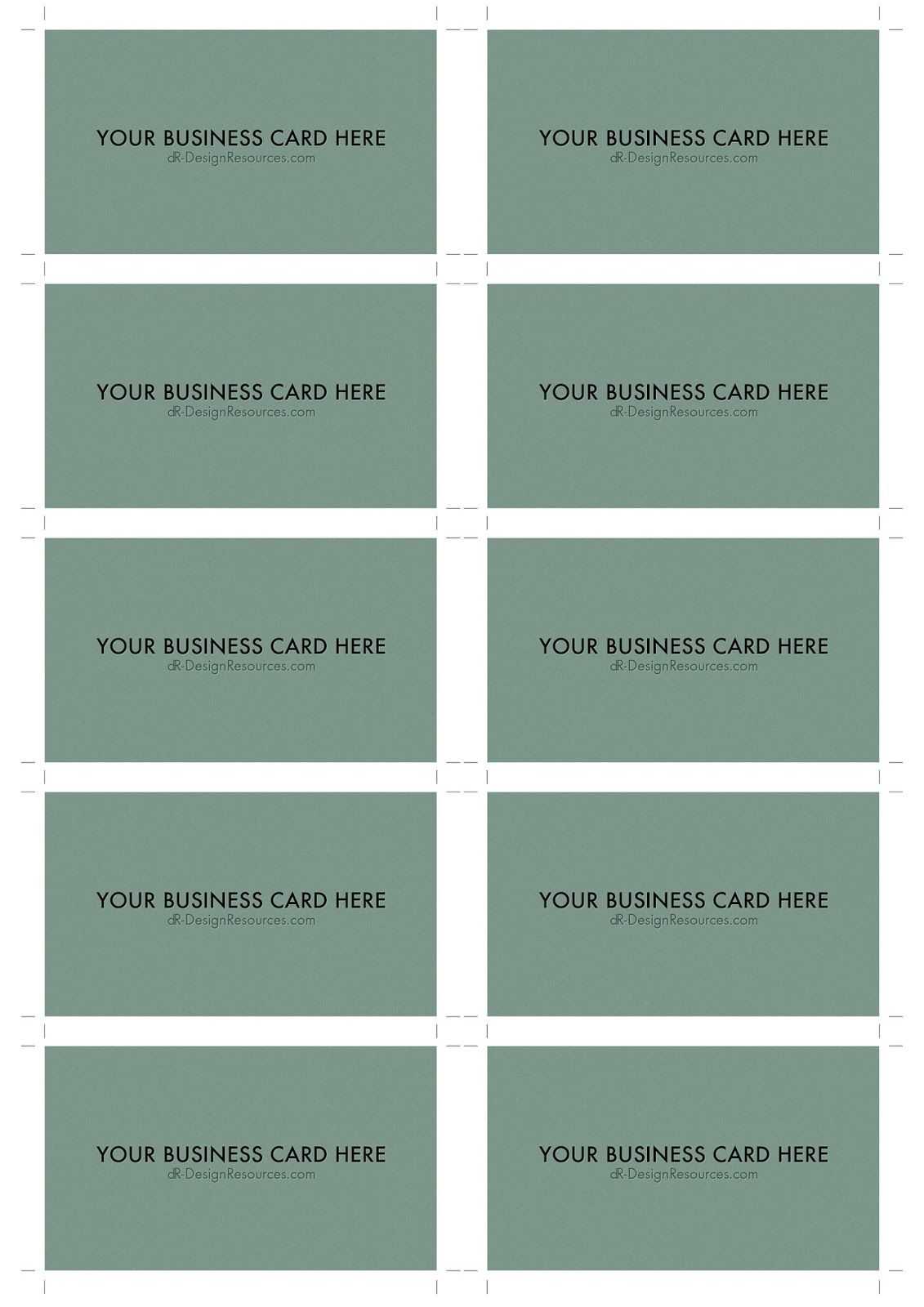 A4 Business Card Template Psd (10 Per Sheet) | Business Pertaining To Business Card Size Photoshop Template