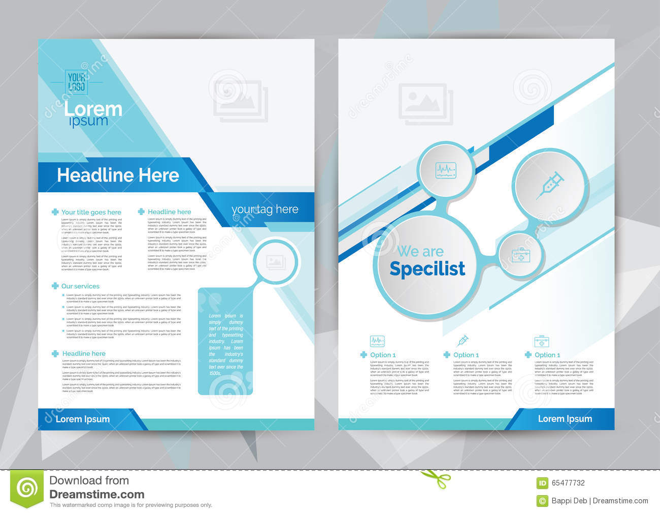A4 Medical Brochure Design Template Front & Back Stock Intended For Healthcare Brochure Templates Free Download