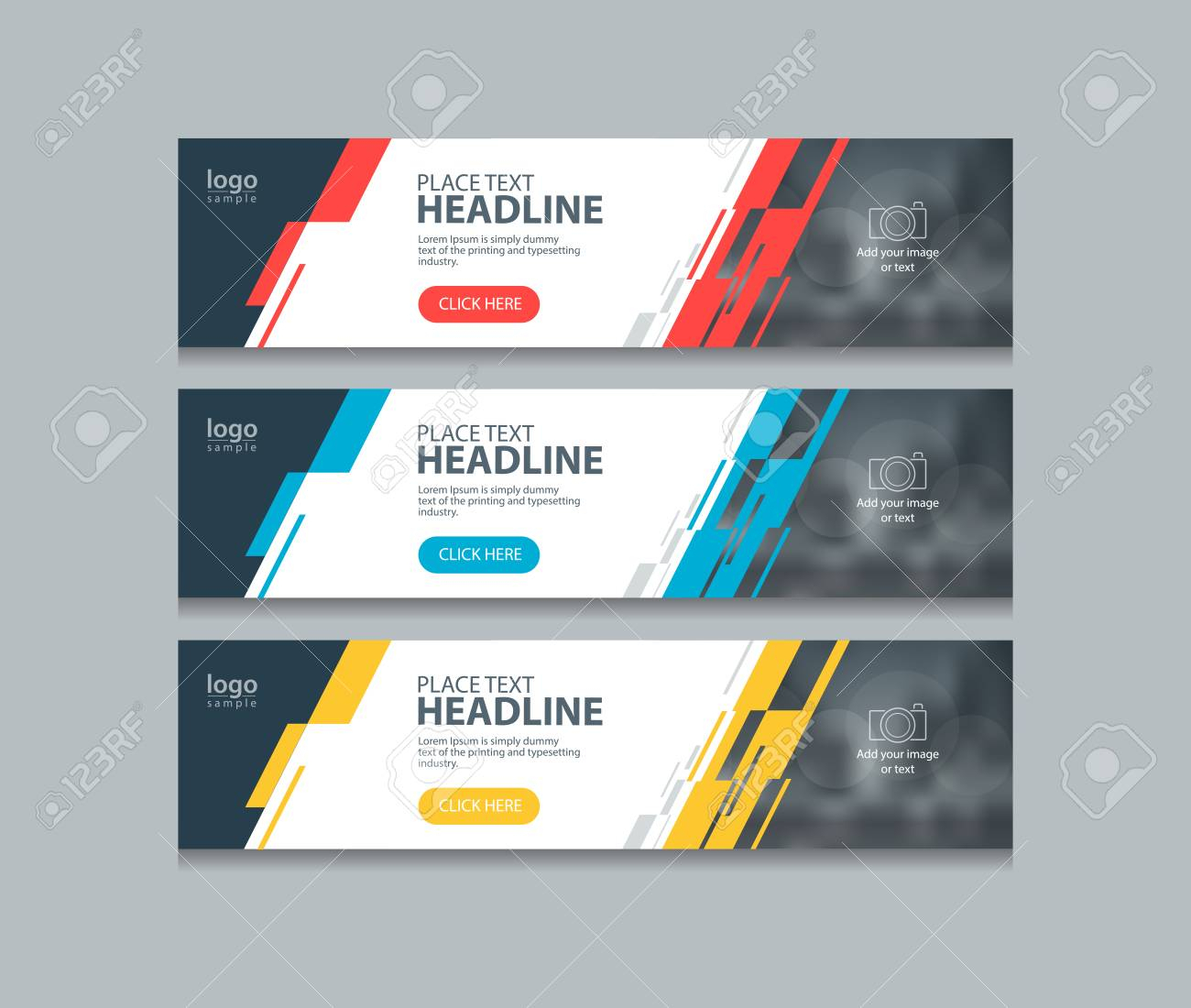 Abstract Horizontal Web Banner Design Template Backgrounds Inside Website Banner Design Templates
