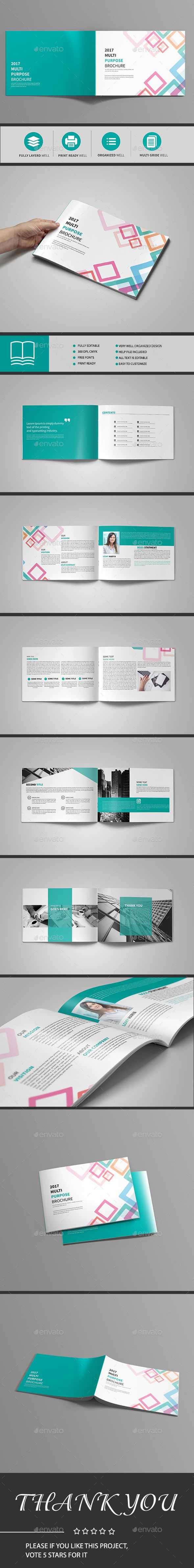 Abstract Landscape Brochure 12 Page — Indesign Template Within 12 Page Brochure Template