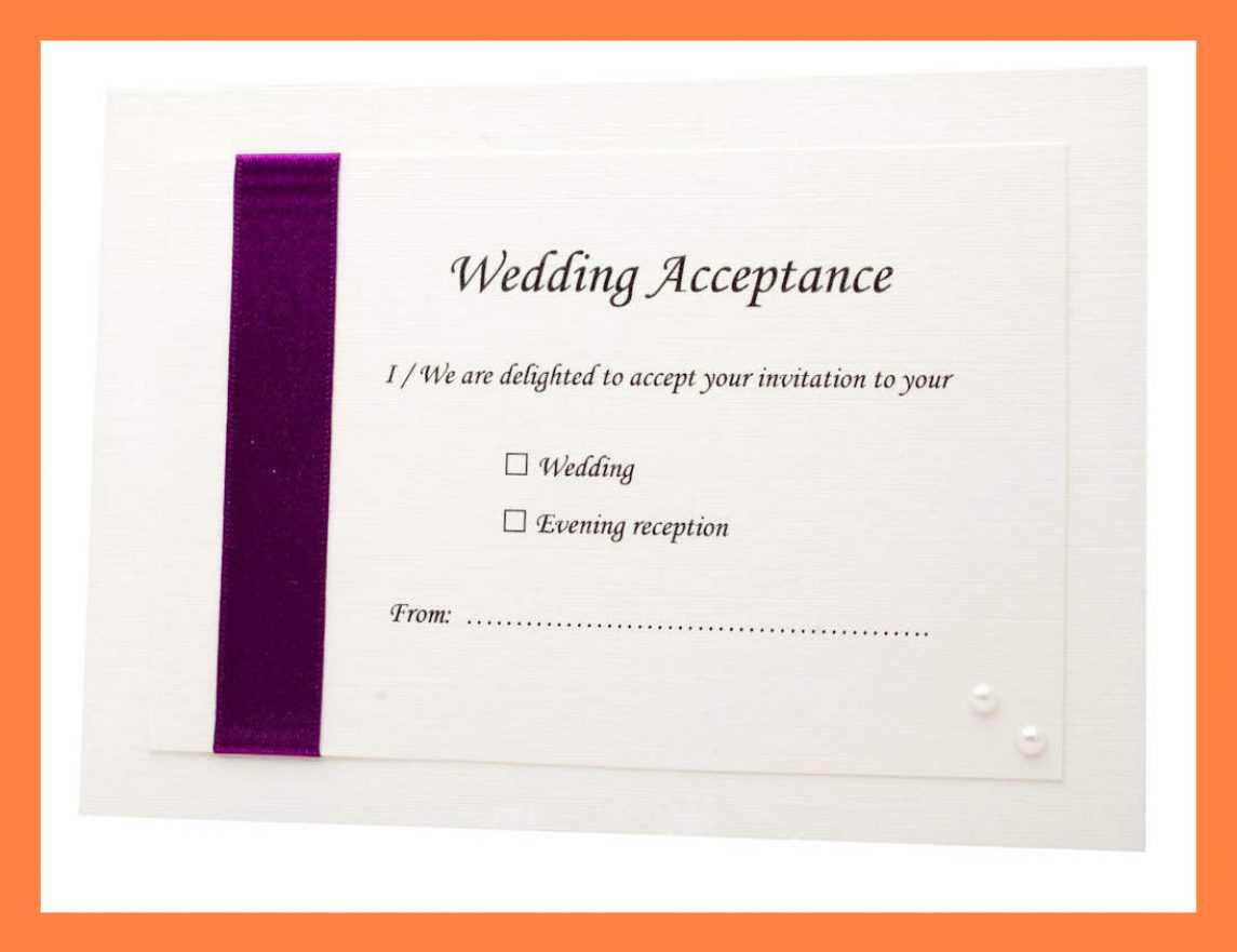 Acceptance Card Template Full Wedding 20 Acceptance 20 Card Pertaining To Acceptance Card Template