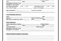 Accident Report Template For Rental Car Insurance How To with regard to Vehicle Accident Report Form Template