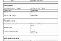 Accident Report Template Format In Excel Incident Form Nz inside Vehicle Accident Report Template