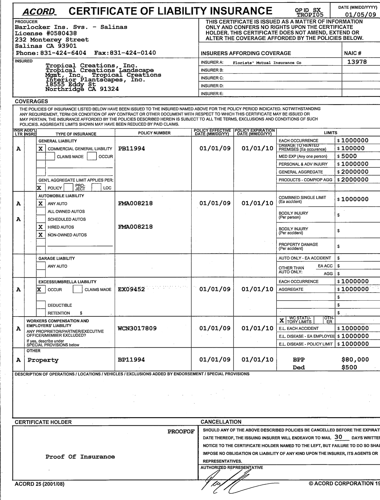 Acord Liability Insurance Template Ten Things Nobody Told For Certificate Of Liability Insurance Template