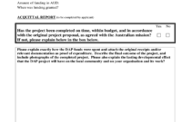 Acquittal Form - Fill Online, Printable, Fillable, Blank intended for Acquittal Report Template