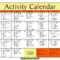 Activity Calendar Template – Printable Week Calendar In Blank Activity Calendar Template