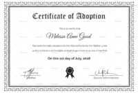Adoption Certificate Design Template intended for Adoption Certificate Template
