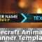 Advanced .gif Minecraft Animated Banner Template – "elegant Dazzle" Within Animated Banner Template