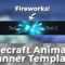 Advanced .gif Minecraft Animated Banner Template – "fireworks" In Animated Banner Template